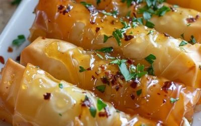 Ovengebakken feta-kaasrolletjes met chili-honing Recept in de re