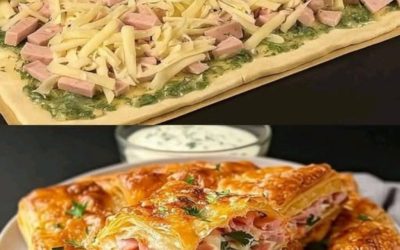 Ik bak deze twee keer per week – bladerdeegpakketjes gevuld met ham en kaas.