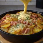 “Mijn familie laat nooit iets op het bord liggen 😄🥔✨ Dit simpele aardappelgerecht met ham is zo lekker dat het zo van tafel verdwijnt! Perfect als je zin hebt in iets zelfgemaakts, warms en echt troostends 🥓💛🔥”