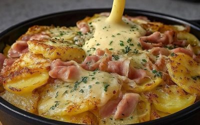 “Mijn familie laat nooit iets op het bord liggen 😄🥔✨ Dit simpele aardappelgerecht met ham is zo lekker dat het zo van tafel verdwijnt! Perfect als je zin hebt in iets zelfgemaakts, warms en echt troostends 🥓💛🔥”