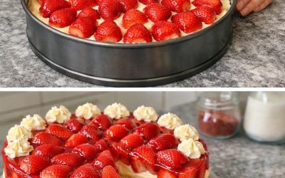 Tort de căpșuni cu cremă de vanilie – fructat, cremos și pur și simplu perfect😍🍓🍰