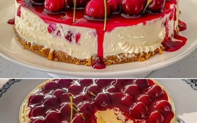 Cheesecake cu cireșe și lămâie – răcoritor, cremos și divin