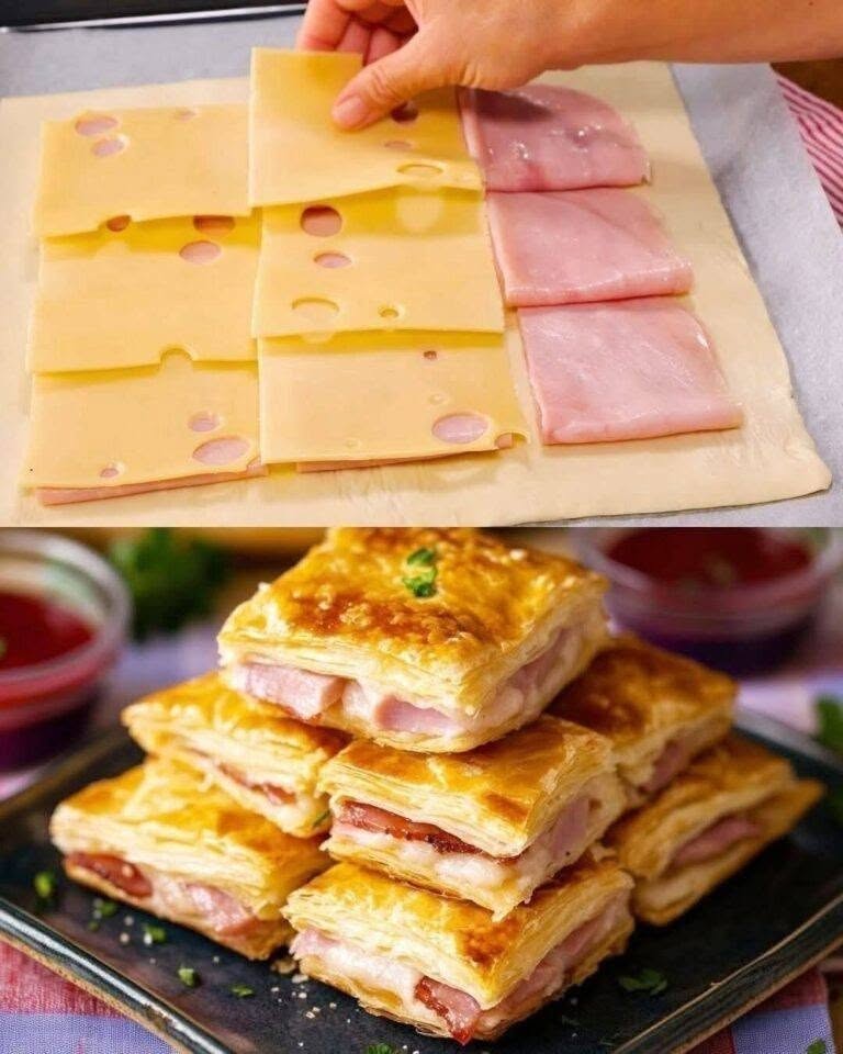 Foietaj cu șuncă și brânză – crocant, aromat și irezistibil de delicios