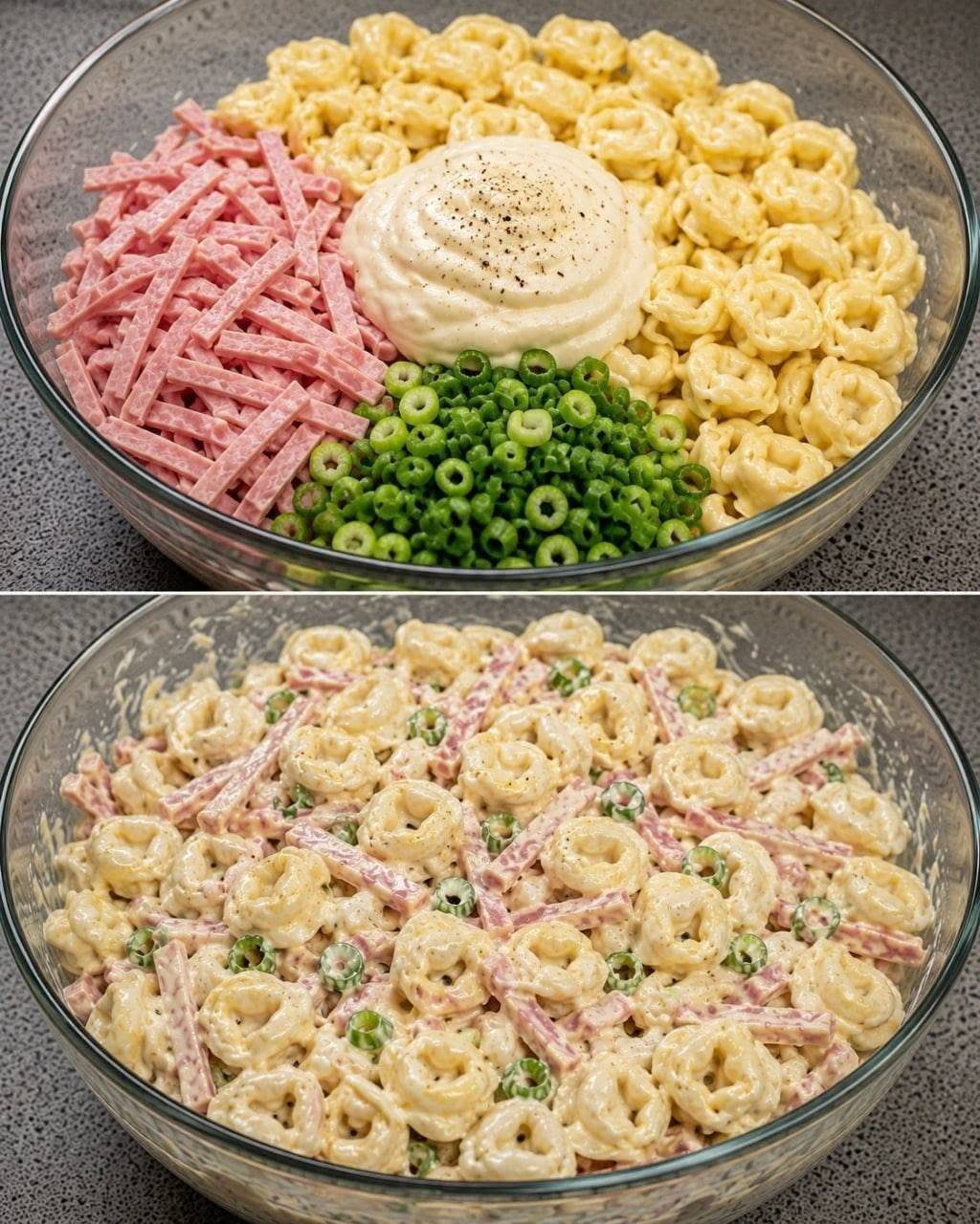 Salată de tortellini în 10 minute – cremoasă, gustoasă și rapidă de preparat