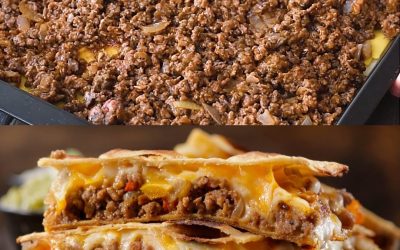 Quesadilla cu cheeseburger la cuptor – o rețetă ușoară și preferată de familie