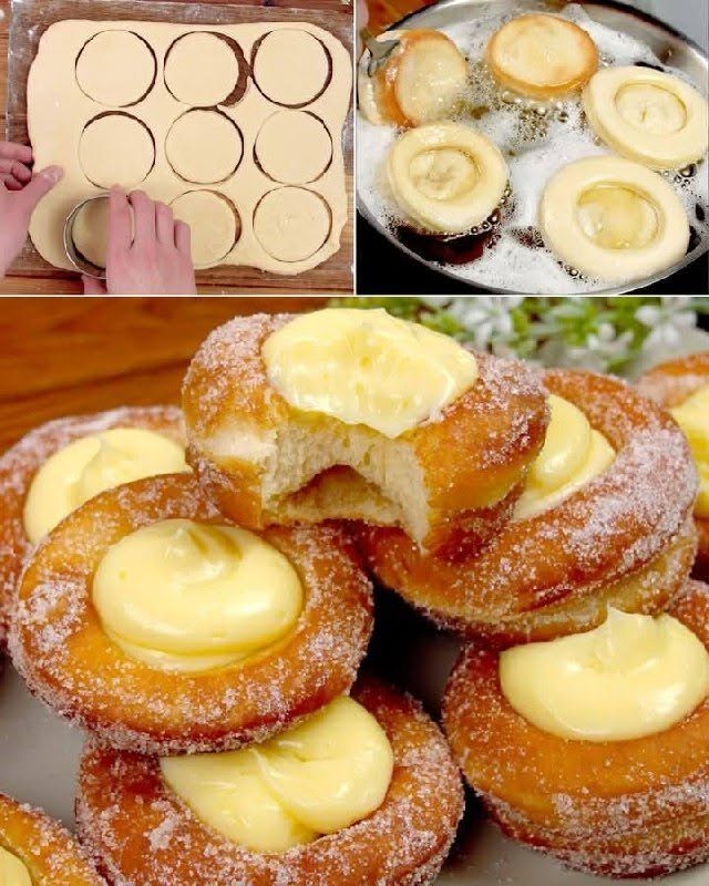 Gogoși umplute cu cremă: rezultatul este pur și simplu irezistibil!