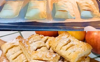 Rulouri de foietaj cu mere – o patiserie simplă și crocantă