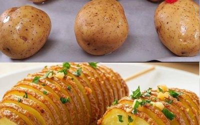 Cartofi copți cu usturoi și ierburi aromatice