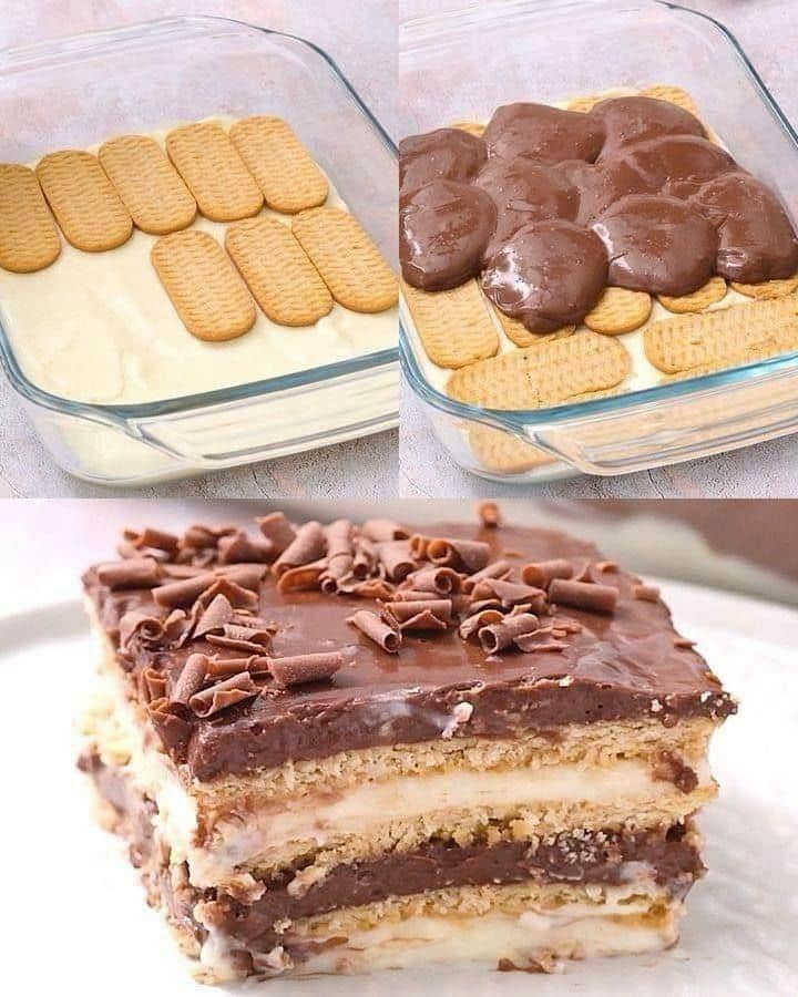 Desert rece de ciocolată cu fursecuri: o delicatesă de vară