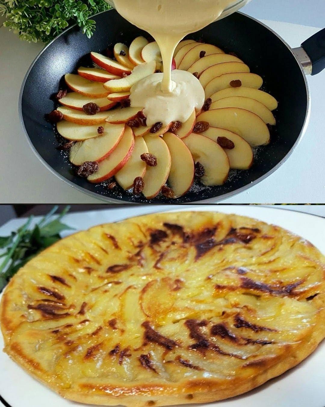 clătite cu mere și lămâie