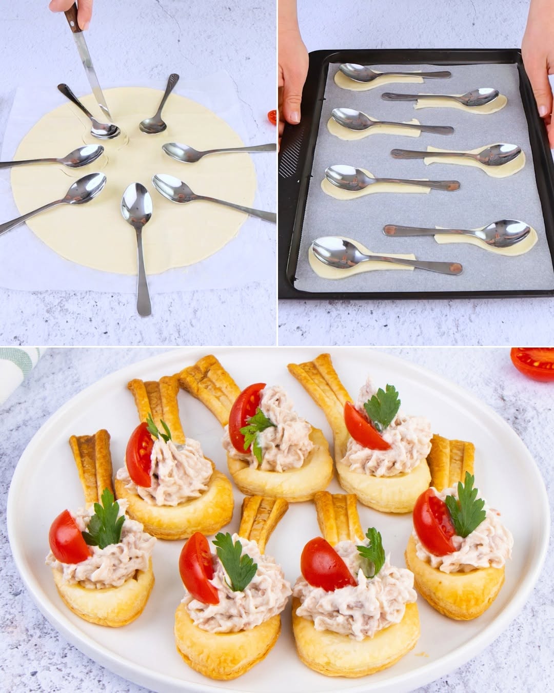 Rețetă de foietaj cu lingură și ton, cremă de brânză și 4 ingrediente!