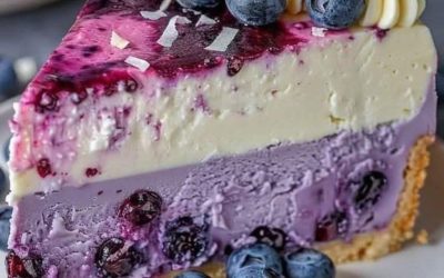Cheesecake cu afine și cremă de brânză