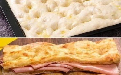 Sandviș incredibil de crocant cu șuncă și focaccia – Rețeta ușoară de copt pe care toată lumea o iubește