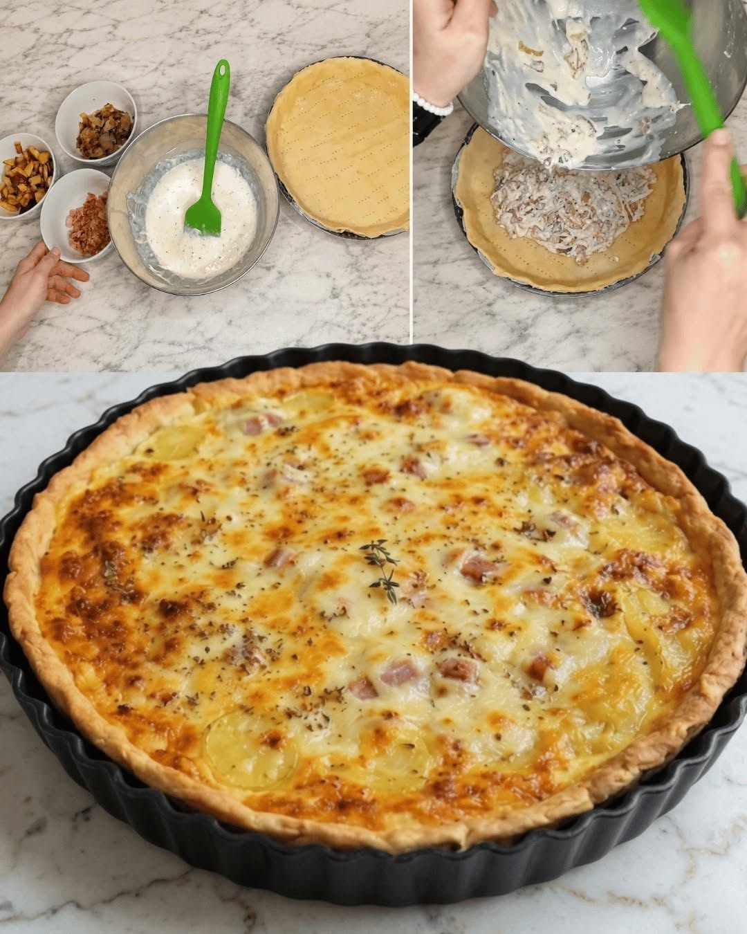 Quiche savoyardă cu Reblochon, cartofi și bacon – o adevărată încântare cu brânză!