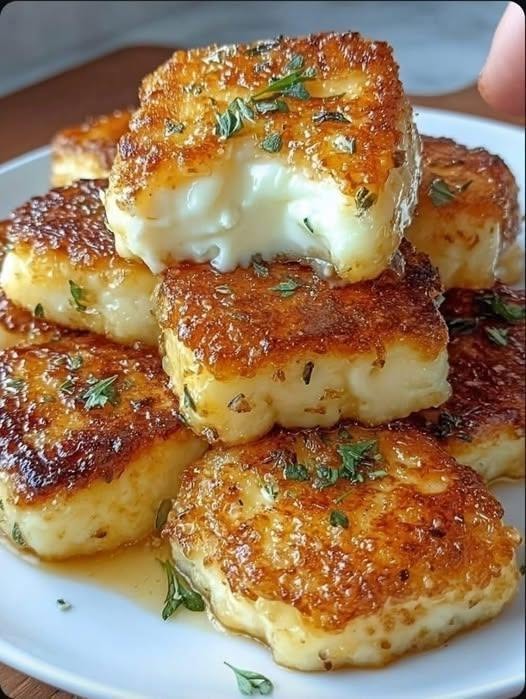 Halloumi prăjit în tigaie cu 3 ingrediente