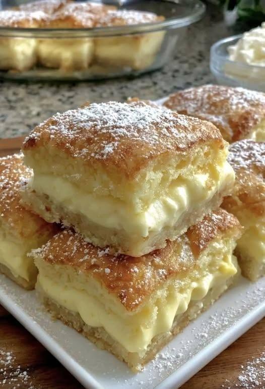 Pătrățele cremoase cu vanilie