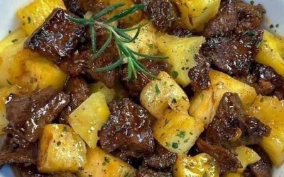 Rețete de vită și ananas prăjit la wok