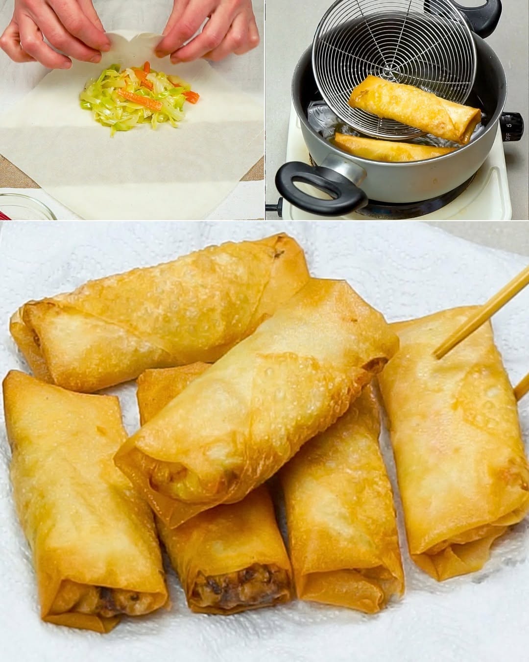 Rulouri de primăvară de casă (perfect crocante)