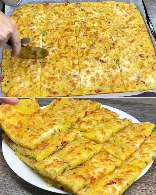 4 cartofi, 3 ouă, lapte, făină și mozzarella, amesteci totul și e delicios!