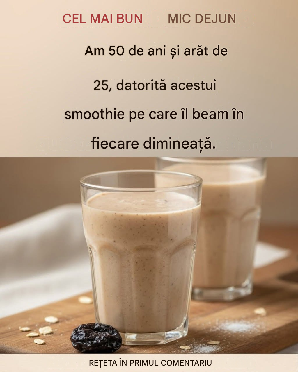 Smoothie-ul revigorant care te face să arăți cu 20 de ani mai tânără.