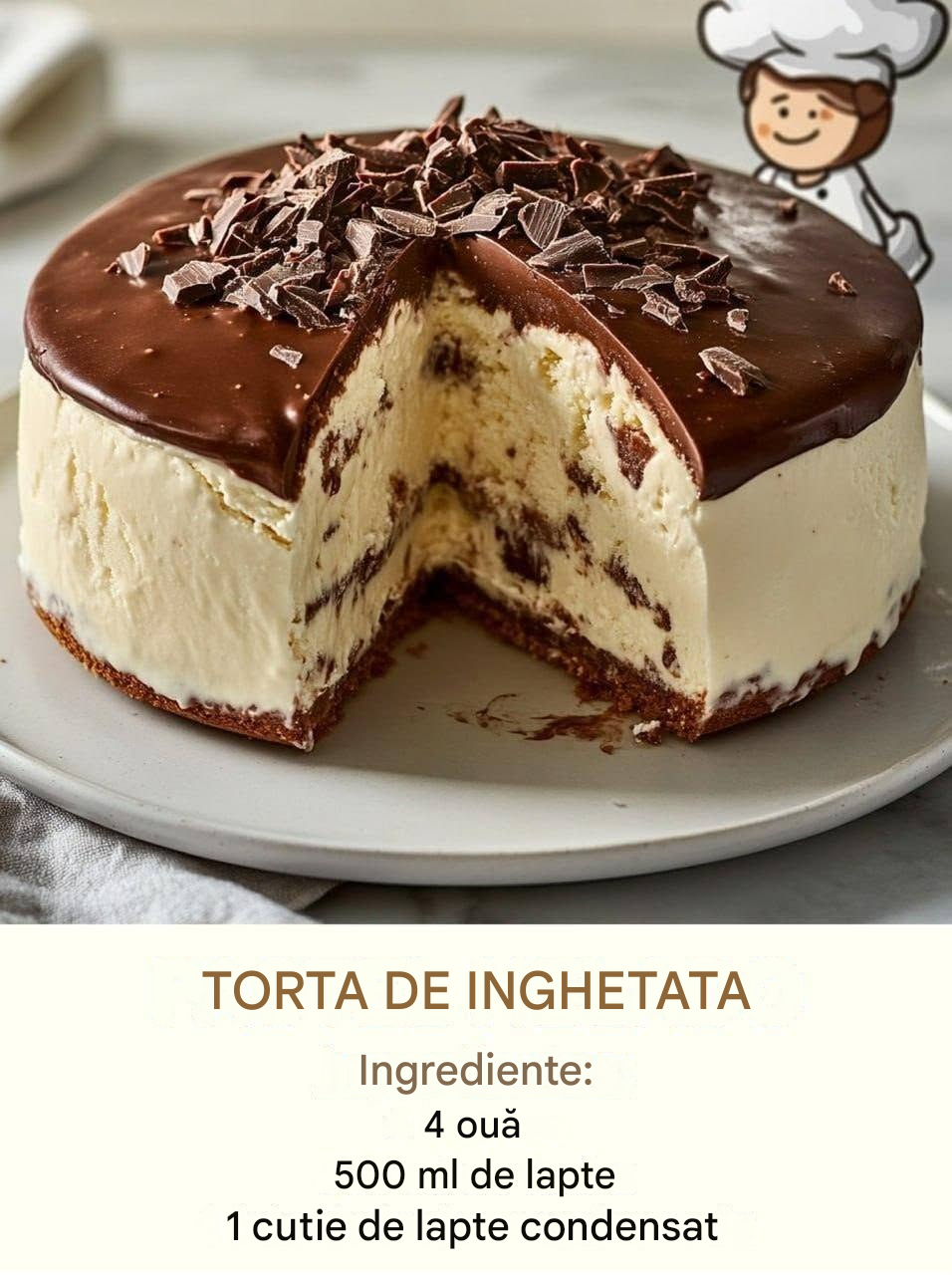 PRĂJITURĂ CU ÎNGHEȚATĂ